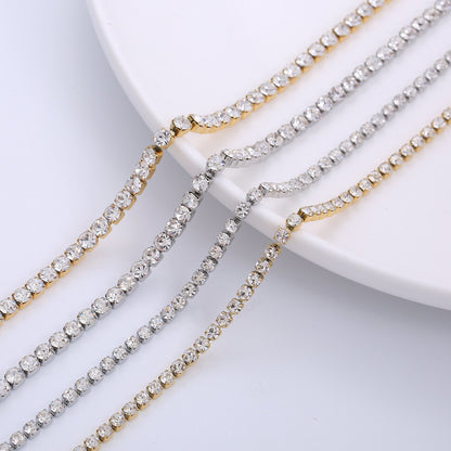 💥"Crystal' Tennis Necklace  +  Free  Bracelet