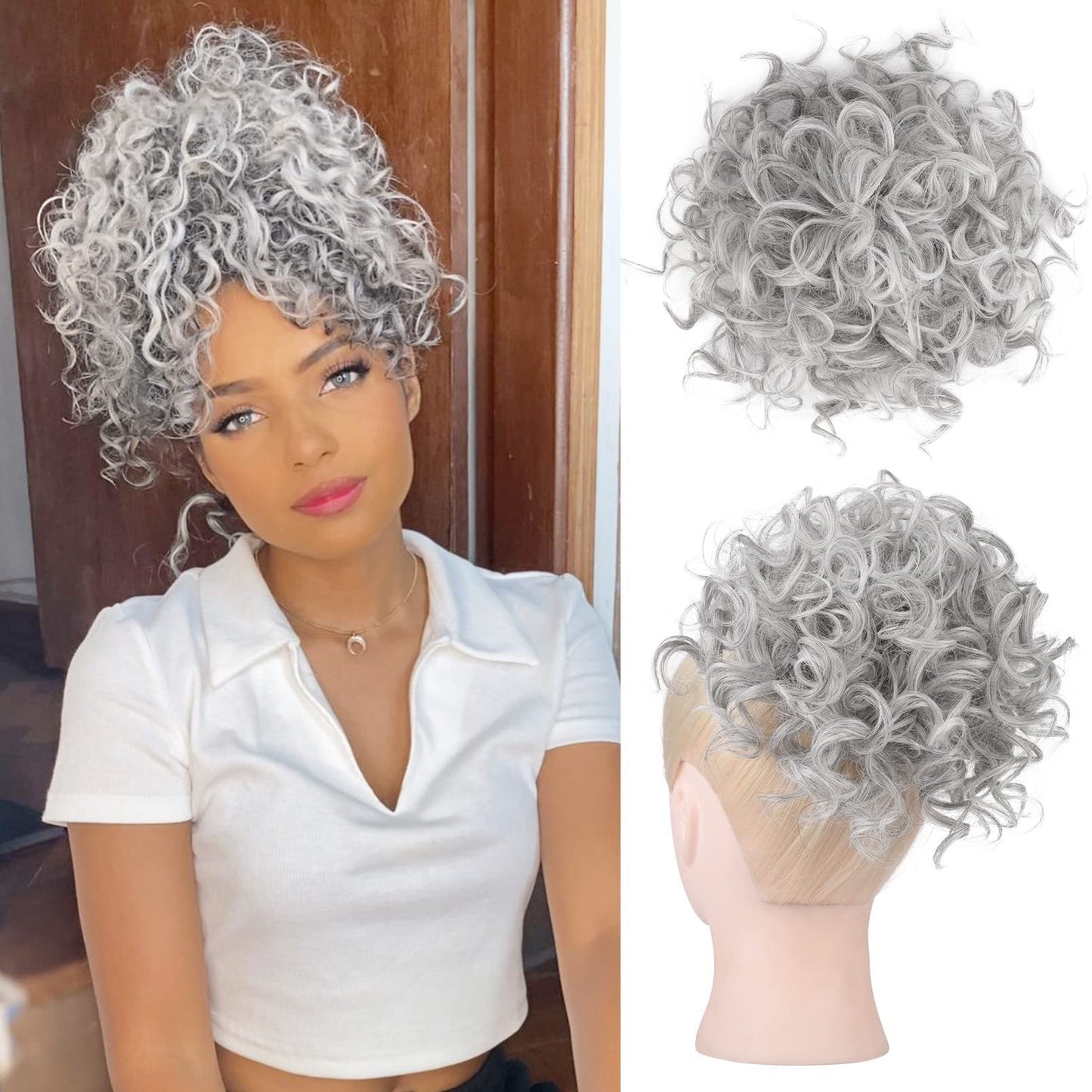 ⏰Drawstring wig hair