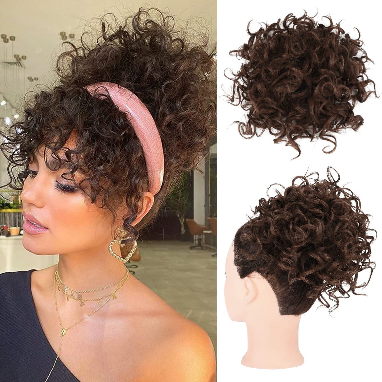 ⏰Drawstring wig hair