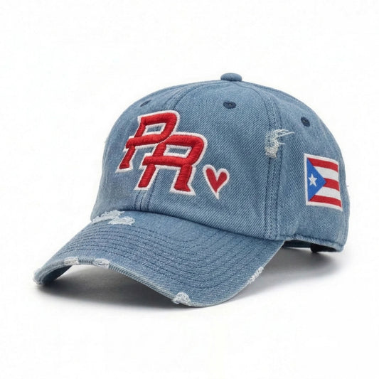 Gorra de mezclilla vintage con orgullo de Puerto Rico