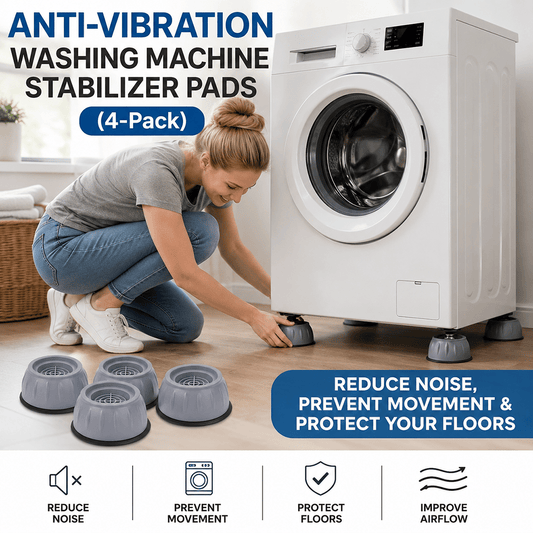 🏠 Almohadillas antivibración para lavadoras (paquete de 4)