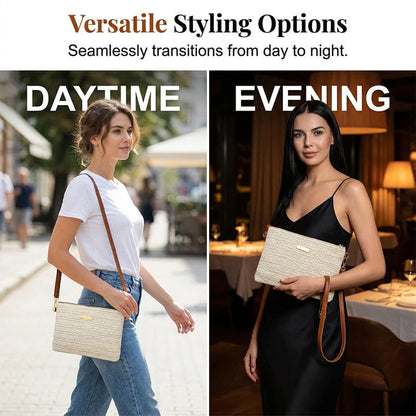 📢📢49% OFF !! ⏰Women's Woven Straw Shoulder Clutch Bag