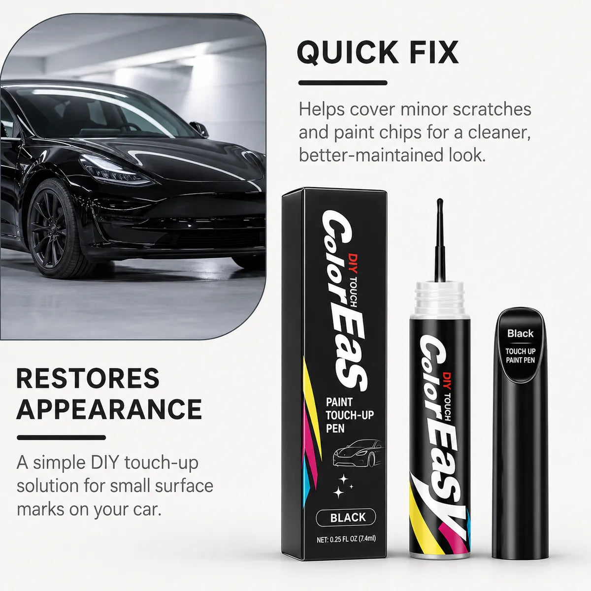 🔥Buy 2 get 1 Free 🚨Small Scratches Can Ruin Your Car’s Clean Look🚨 - ScratchFix Car Touch-Up Paint Pen 🏆