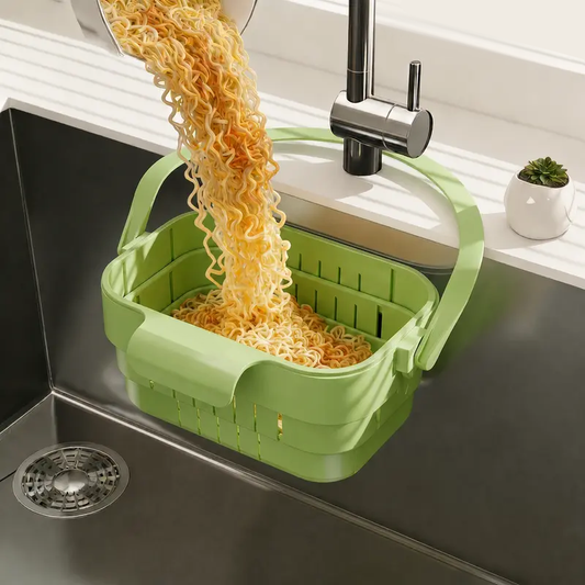 Cesta de drenaje plegable para fregadero de cocina, paquete de 2