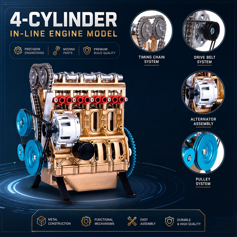 🏎️🛠️The Ultimate Desktop Masterpiece: Miniature V8 Small-Block Static Model Kit