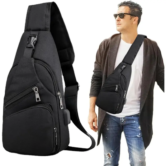 Bolso cruzado Oxford impermeable para hombre para viajes y uso diario