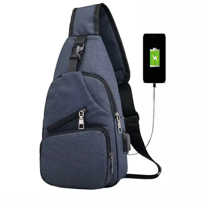 Men's Waterproof Oxford Sling Chest Bag for Travel & Daily Use
