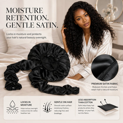 🔥Silk Bonnet for Long Curly Hair