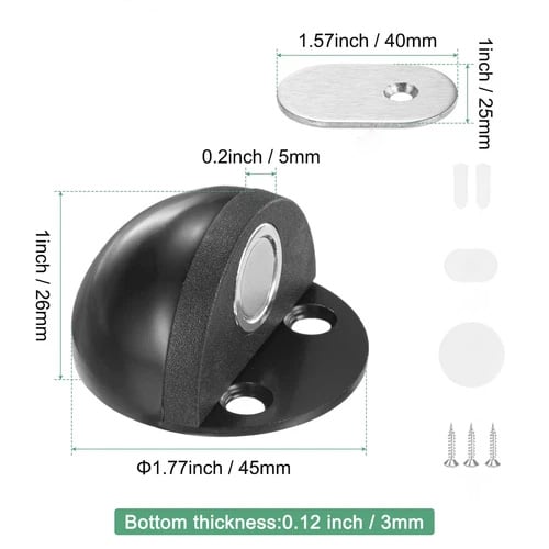 HOT SALE🔥  Hidden Stainless Steel Rubber Dual-use Door Stopper Door Holders