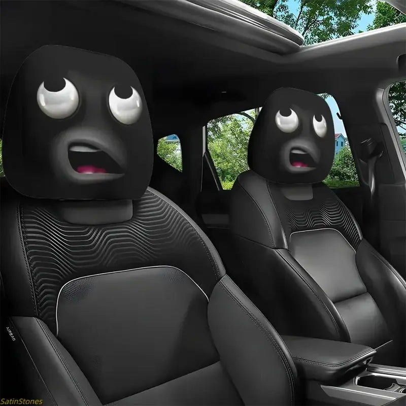 👿🔥 GM-Compatible Washable Cotton Car Seat Headrest Covers 2-Pcs