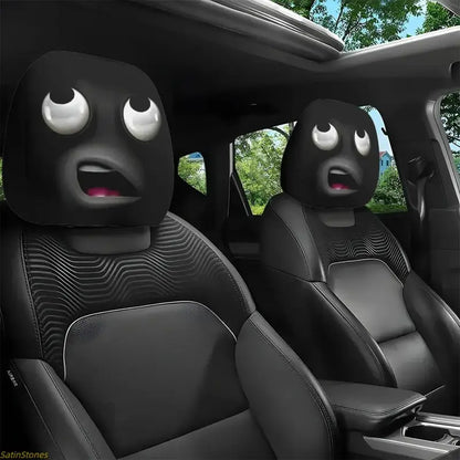 👿🔥 GM-Compatible Washable Cotton Car Seat Headrest Covers 2-Pcs