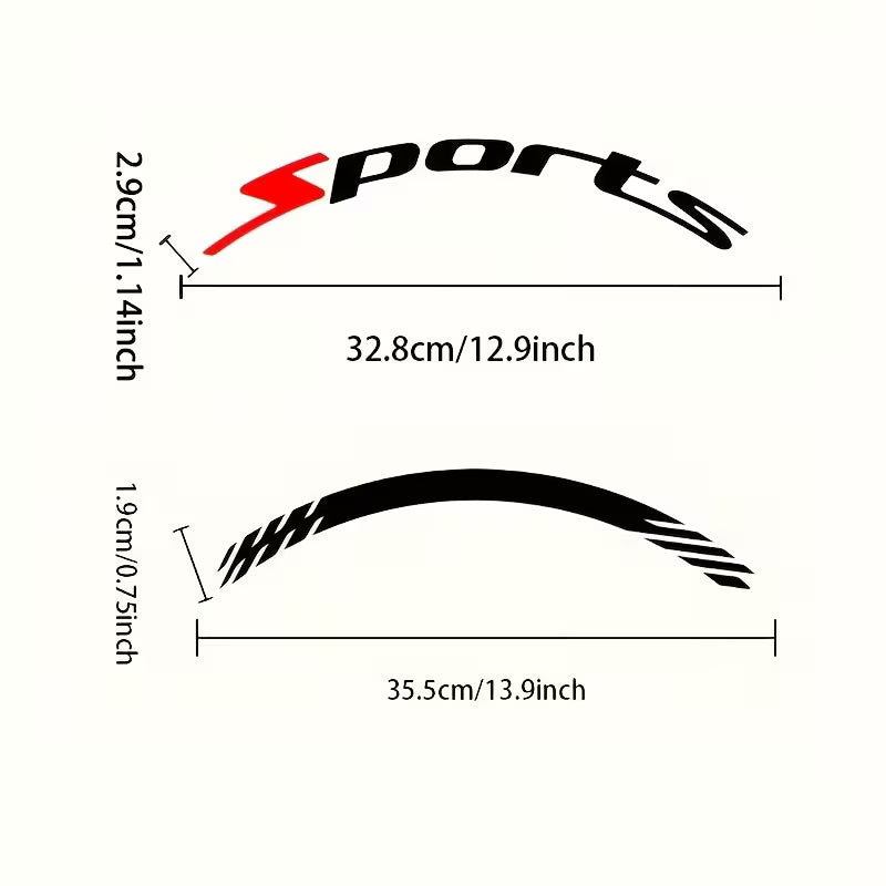 4Pcs 3D Car Tire Stickers – Waterproof Universal Wheel Decals | Motorcycle Auto Exterior Accessories
