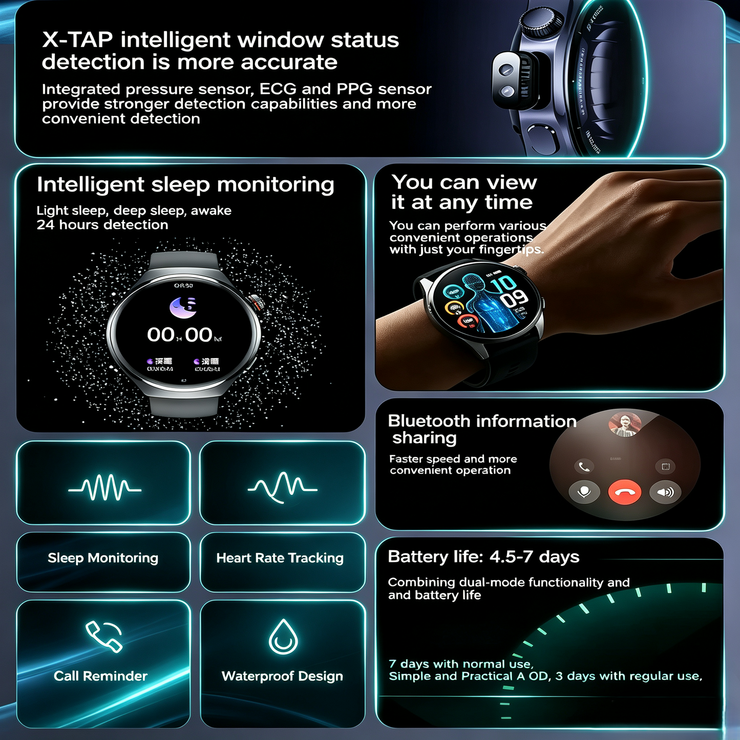 🔥Limited Time 50% OFF❤️Flagship Smartwatch for Health Protection, 24/7 Health Data Center🥰