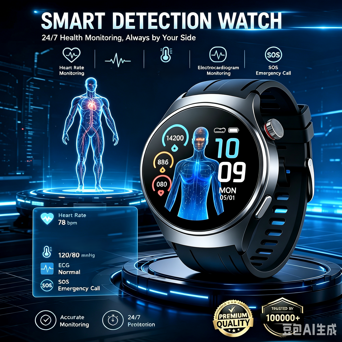 🔥Limited Time 50% OFF❤️Flagship Smartwatch for Health Protection, 24/7 Health Data Center🥰