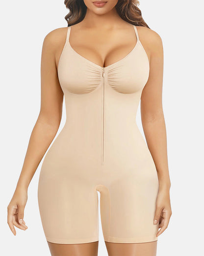 Ultra-Stretch Zip-Up Bodysuit — Sculpting Support & All-Day Comfort