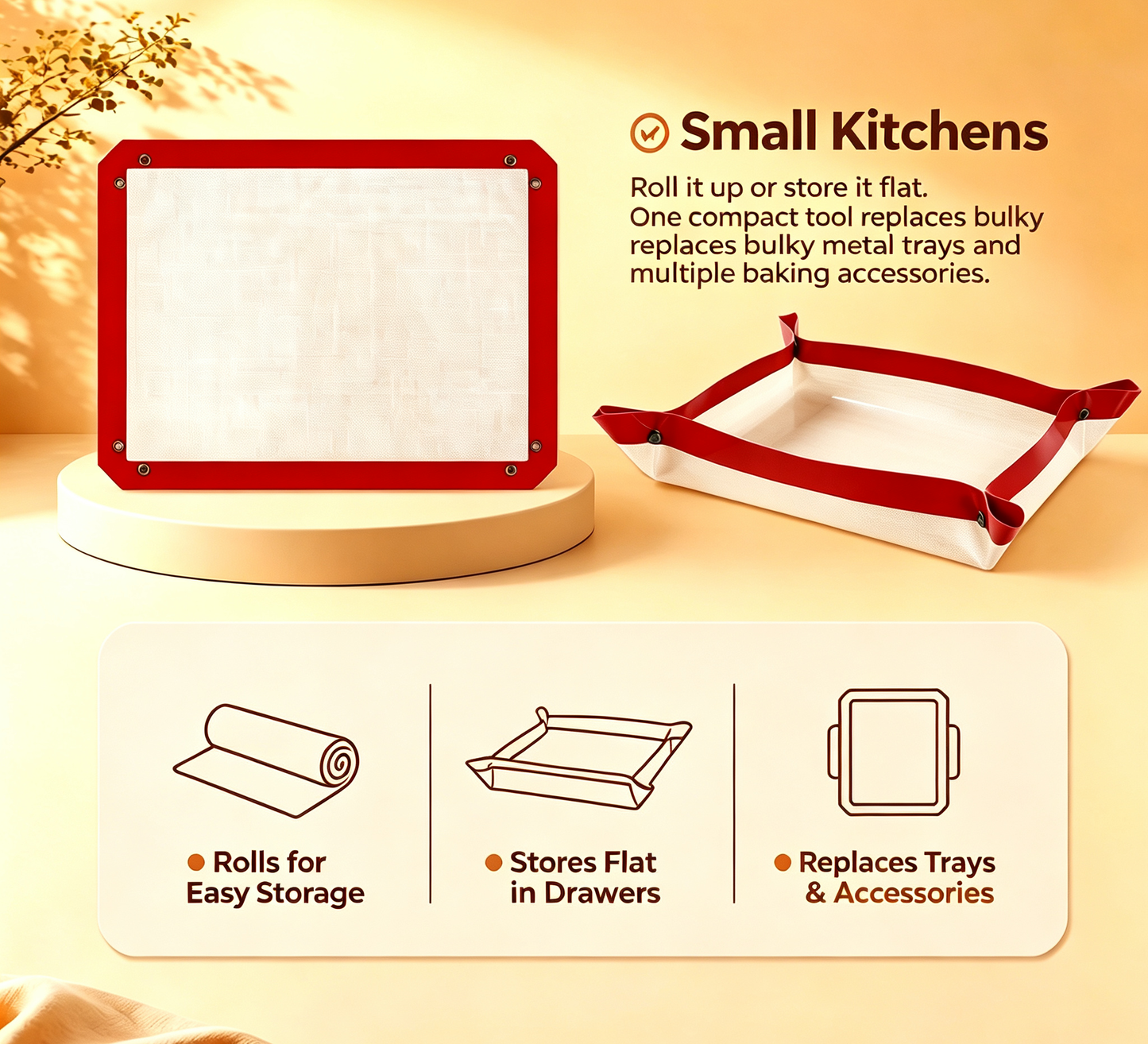 Premium Silicone Fiber Oven Mat – Non-Stick, Heat-Resistant Reusable Baking Liner
