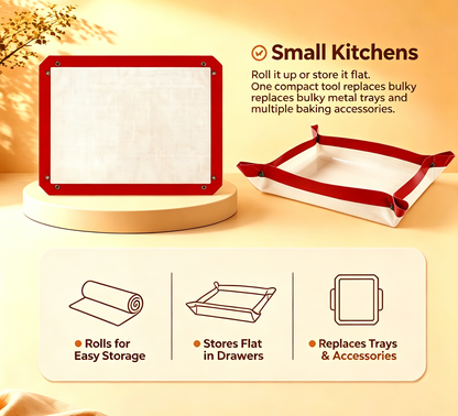 Premium Silicone Fiber Oven Mat – Non-Stick, Heat-Resistant Reusable Baking Liner