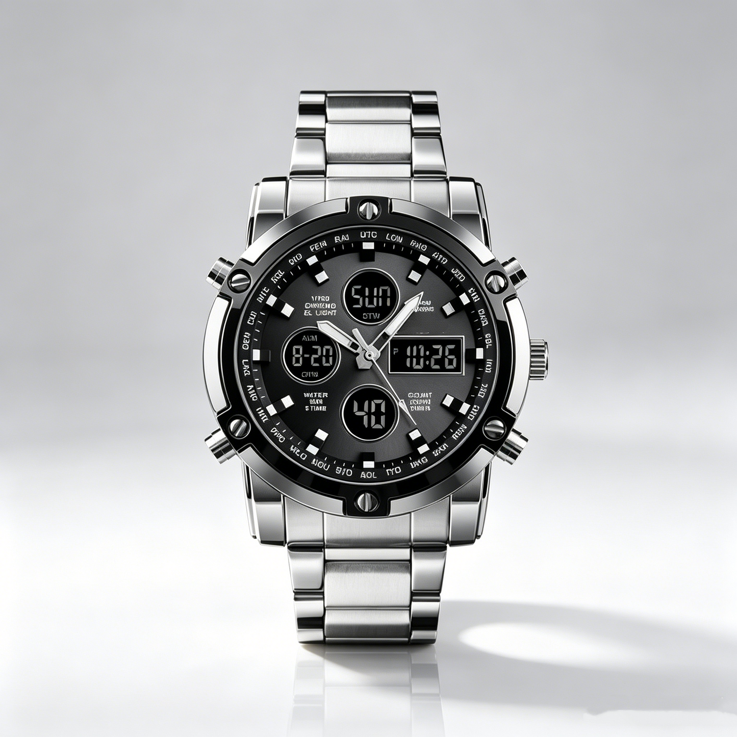 Reloj Militar Impermeable para Hombre – Analógico-Digital, Acero Inoxidable y Resistente a los Golpes 🛡️