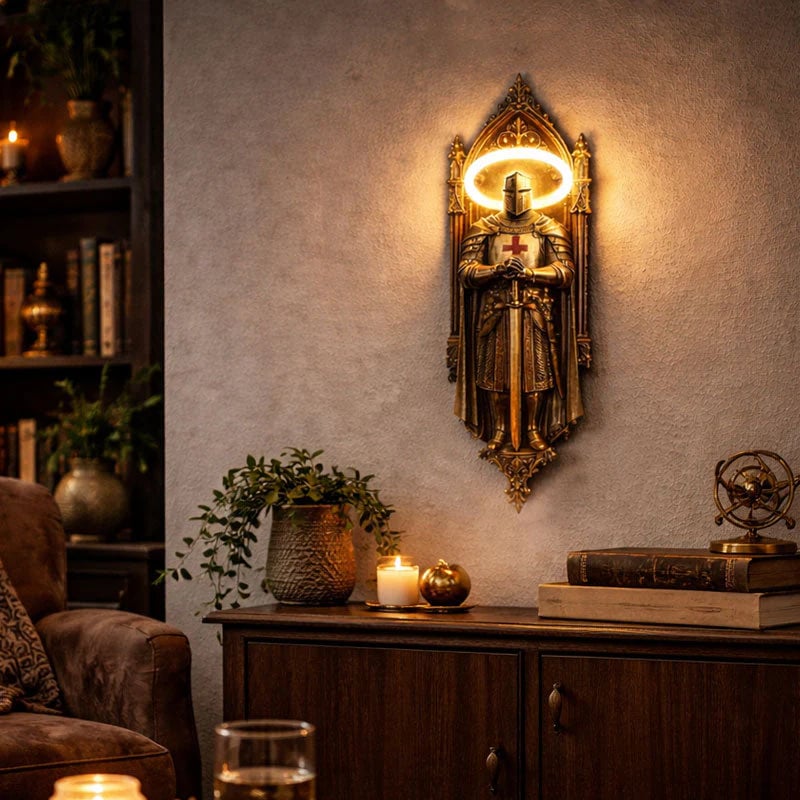 🛡️ Knight Wall Lamp