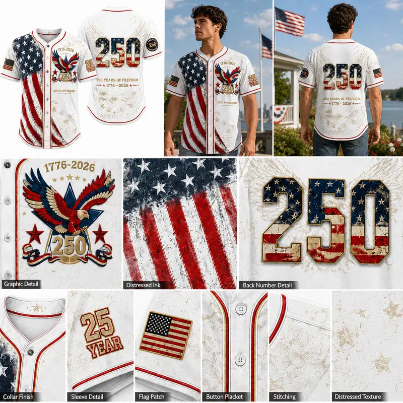 Vintage 250th Anniversary Button Down Shirt with for 4th of July Outfits 1776-2026