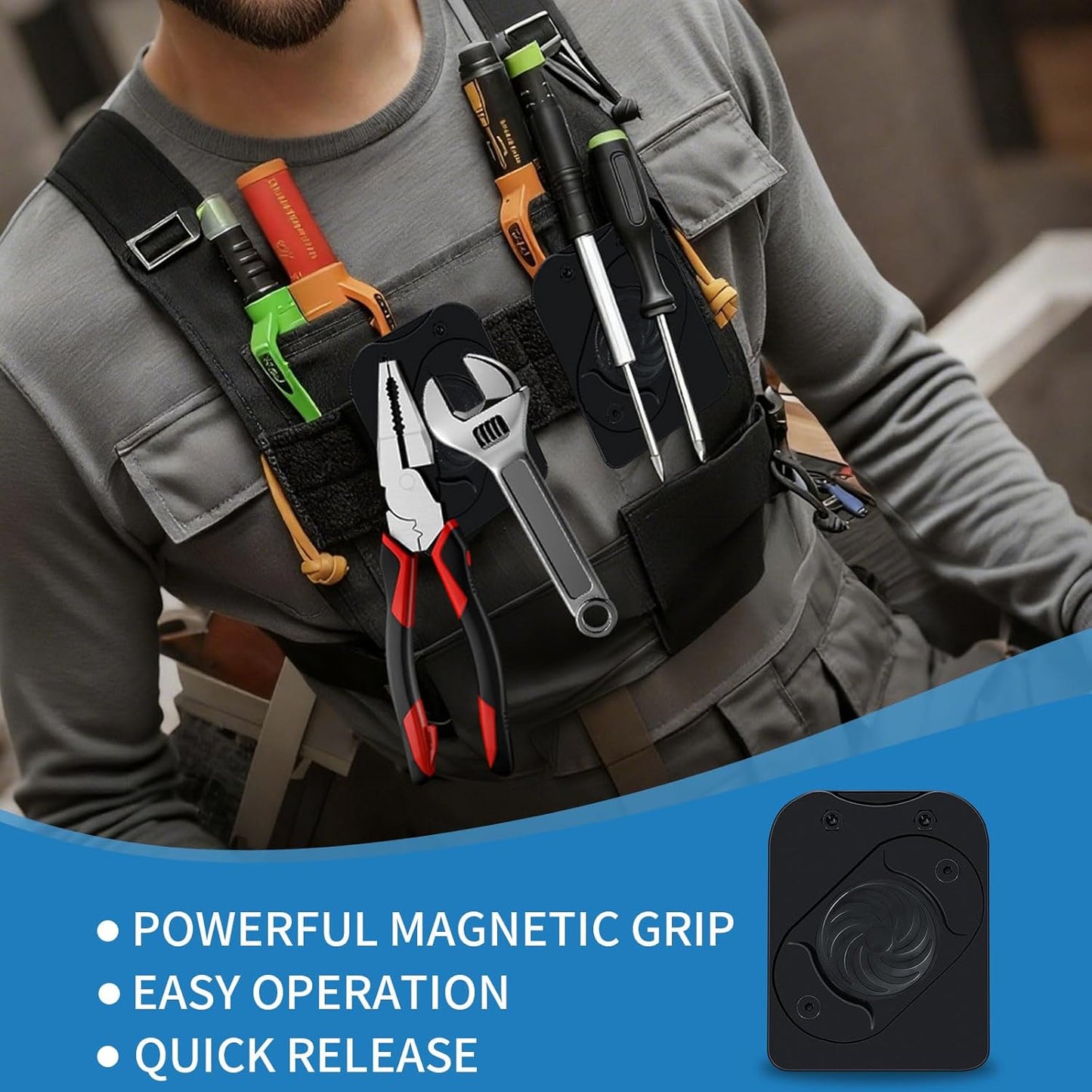 ⏰🛠️ 360° Rotating Magnetic Tool Clip - Free Your Hands & Double Efficiency🎯