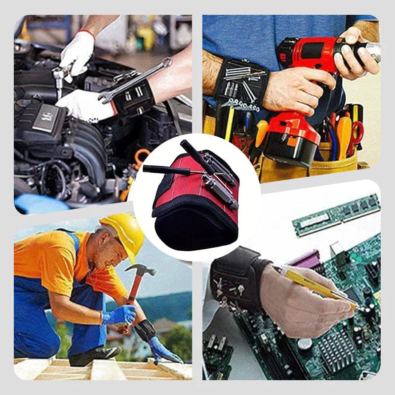 Adjustable Magnetic Wristband for Holding Screws