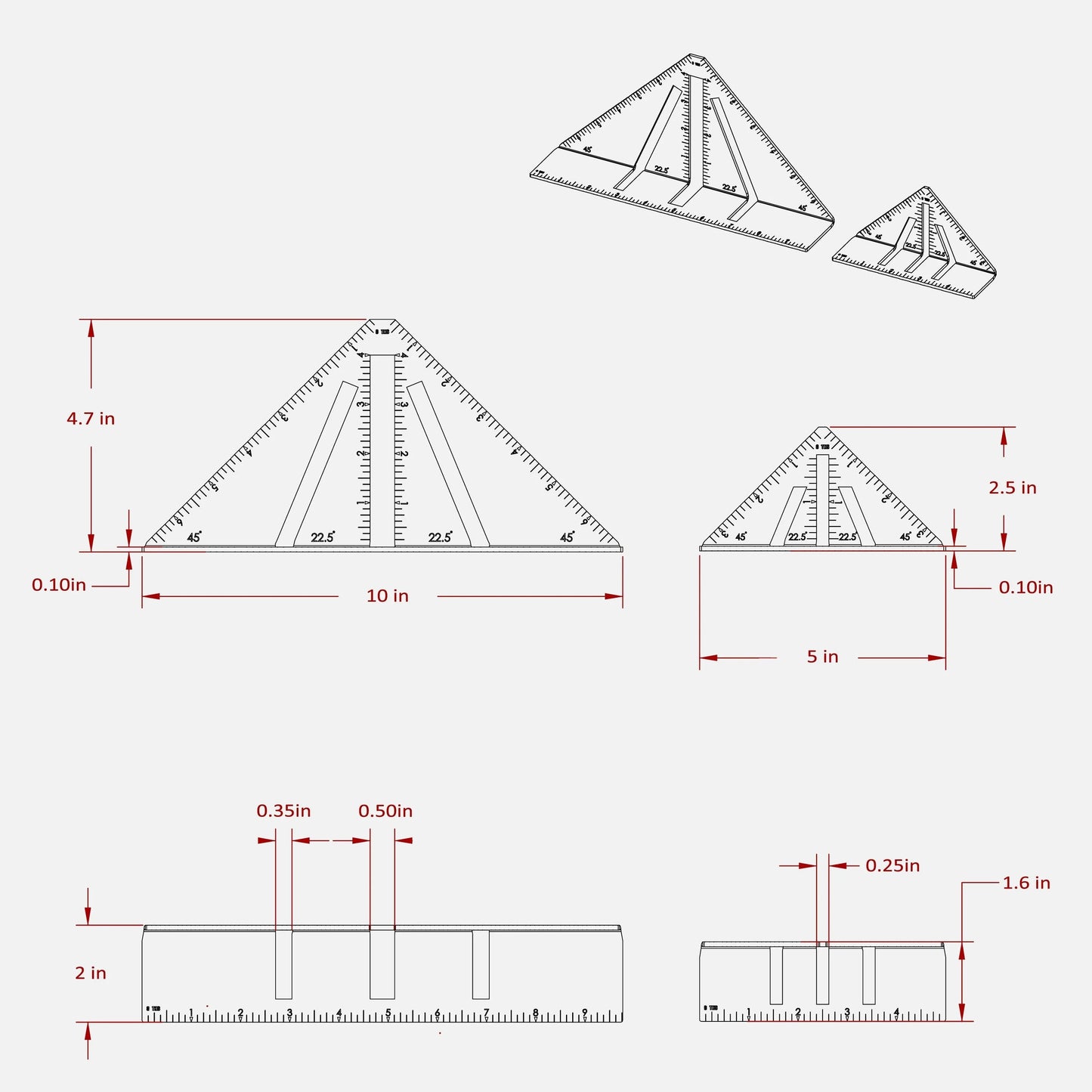 Professional Heavy Duty Metalworking Miter Square