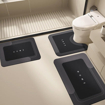 Three-piece non-slip bathroom mat set