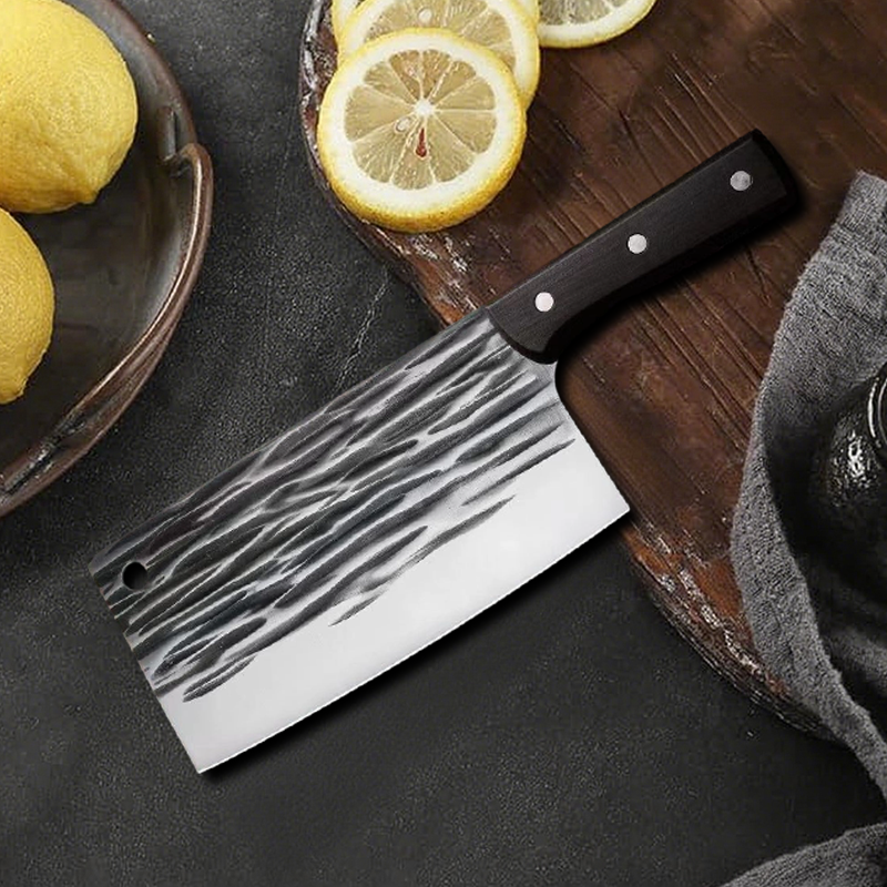 Handmade ultra-sharp meat cleaver and bone cleaver for the kitchen