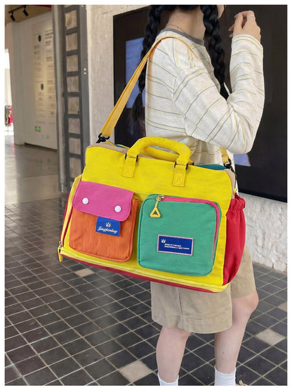 🔥Casual Color Block Overnight Bag
