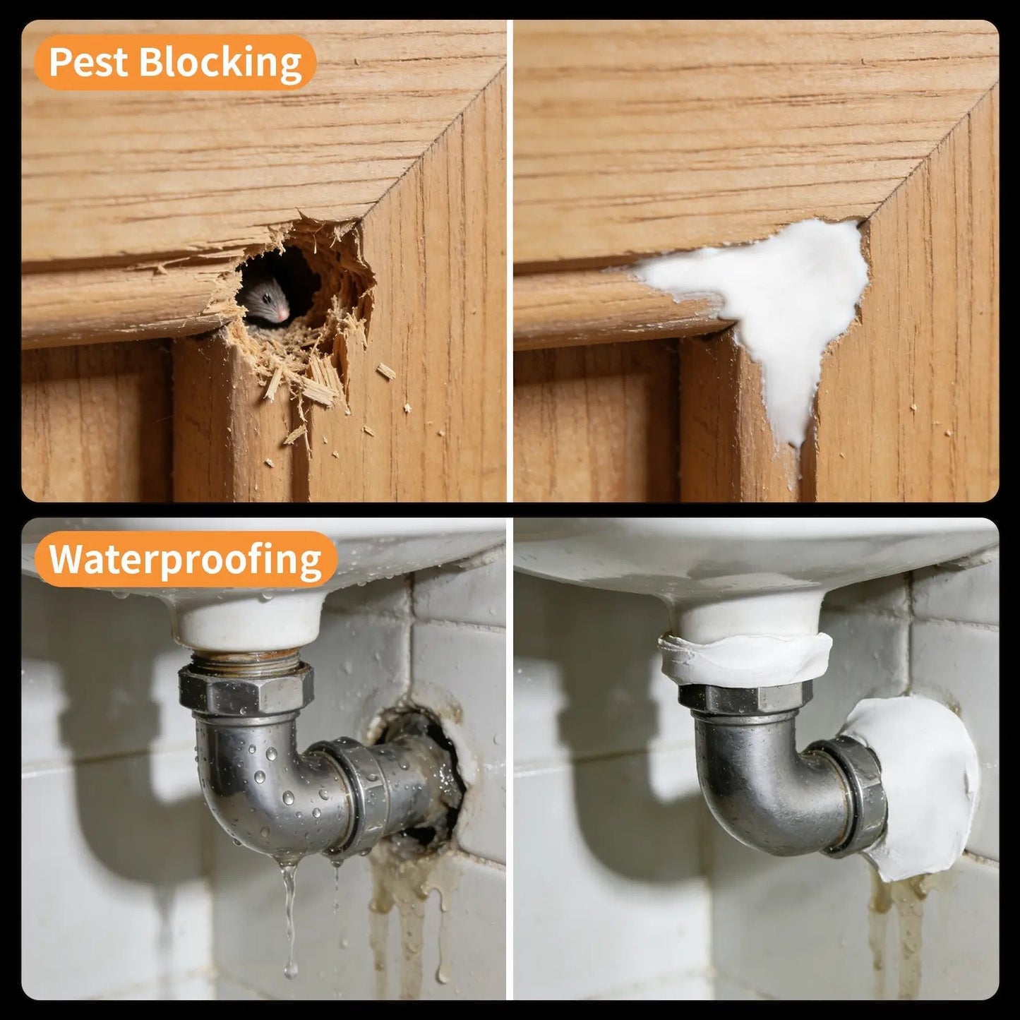 10Pcs Professional Sealant Clay - Waterproof & Anti-Insect Wall Hole Filler Mud