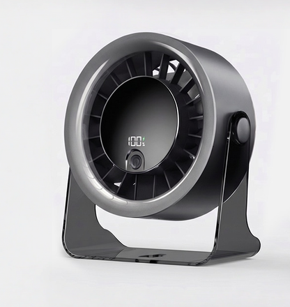 💥[Heatwave Essential] Desk Fan with LED Display USB Powered Portable 100 Speeds 120' Tilt Quiet Long Battery Life Oscillating Table Fan for Bedroom Office Home Camping