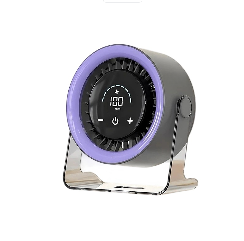 💥[Esencial para la ola de calor] Ventilador de escritorio con pantalla LED, alimentado por USB, portátil, 100 velocidades, inclinación de 120', silencioso, batería de larga duración, ventilador de mesa oscilante para dormitorio, oficina, hogar, camping