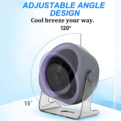 💥[Esencial para la ola de calor] Ventilador de escritorio con pantalla LED, alimentado por USB, portátil, 100 velocidades, inclinación de 120', silencioso, batería de larga duración, ventilador de mesa oscilante para dormitorio, oficina, hogar, camping