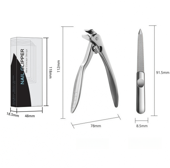 🏆35K+ SOLD! 🥳✂️ Black Curved Nail Clipper – Ergonomic & Easy for Seniors 🖤🎖️