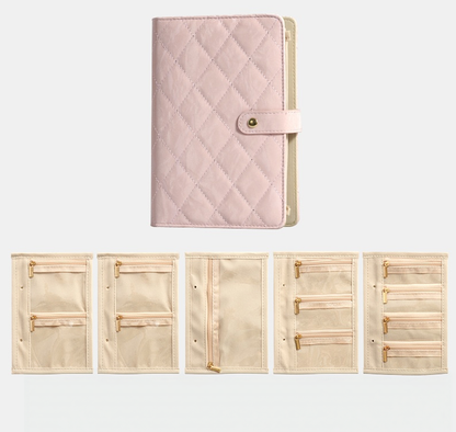 ⏰Elegant Portable Checkered Jewelry Storage Bag