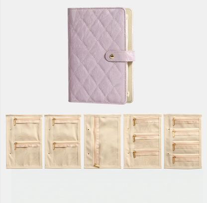 ⏰Elegant Portable Checkered Jewelry Storage Bag
