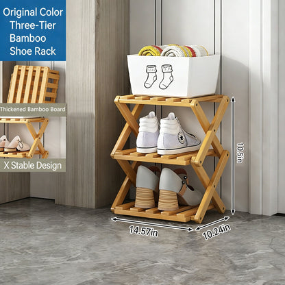 The 9-Tier No-Assembly Bamboo Rack !✨👟