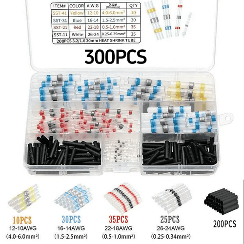 300PCS WATERPROOF SOLDER WIRE CONNECTOR KIT
