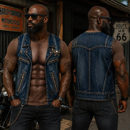 😎 Illusion Six-Pack Abs Biker Vest T-Shirt | Funny Gag & Streetwear Tee