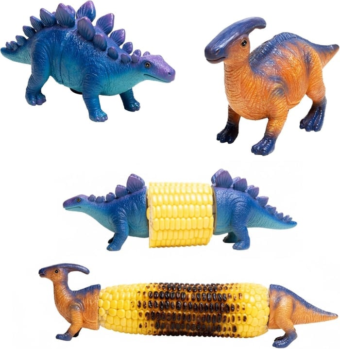 🦖Dinosaur Corn Holders for Corn On The Cob - Funny Corn Cob Holder for Kids and Adults with Stainless Steel Prongs