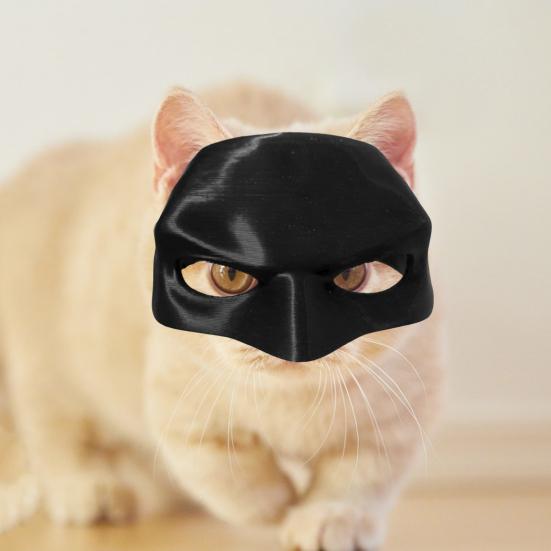 🎭Black Bat Cat Mask🐈 – Handmade Superhero Cosplay for Indoor Cats