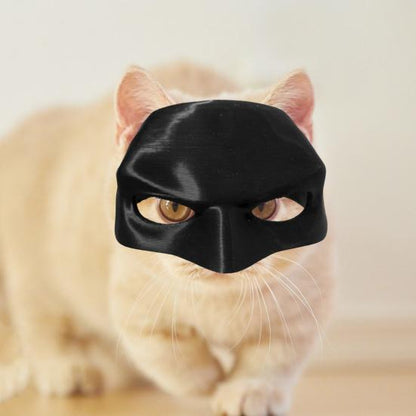 🎭Black Bat Cat Mask🐈 – Handmade Superhero Cosplay for Indoor Cats