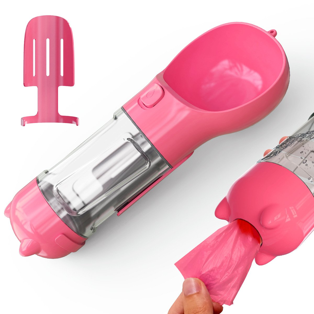 🐾💧4-in-1 Dog Water Bottle 🐶 500ML Portable Pet Water Dispenser