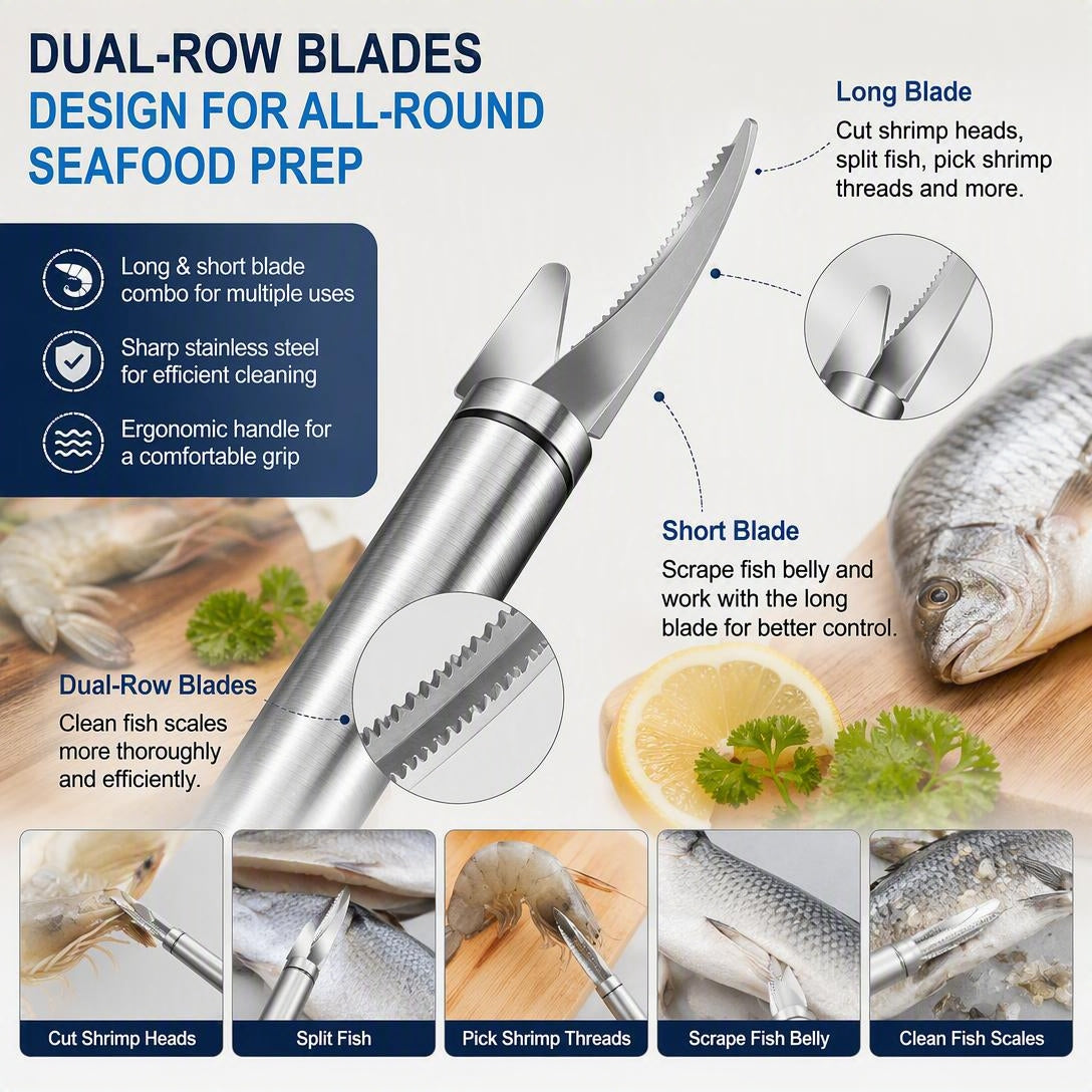 5 In 1 Multifunctional Shrimp Line Fish Maw Knife Shrimp Peeler