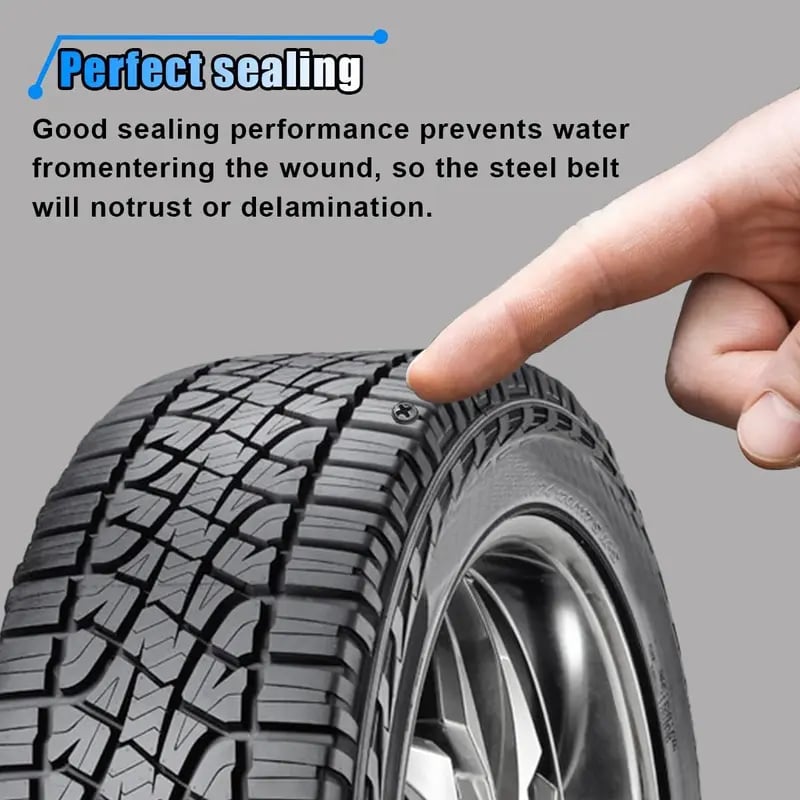 60Pcs Tire Repair Screws Plugs, Self-service Tyre Repair Vacuum Rubber Nails Kit