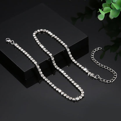 💥"Crystal' Tennis Necklace  +  Free  Bracelet