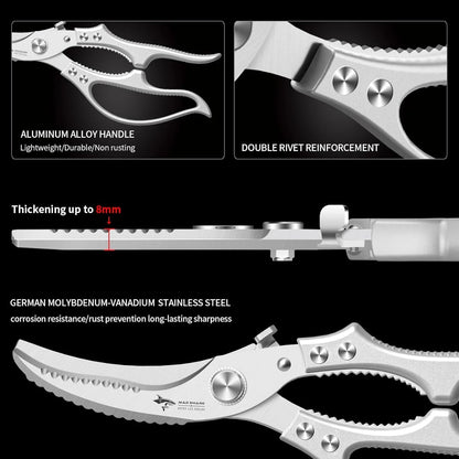 ✂️ LIMITED TIME 49% OFF! ⚡ Heavy-Duty Multifunction Kitchen Shears – 4-in-1 Tool with Fish Scaler, Bottle Opener & Safety Lock 🔪