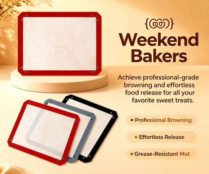 Premium Silicone Fiber Oven Mat – Non-Stick, Heat-Resistant Reusable Baking Liner
