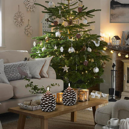 🎅2026 Christmas Promos🔥Flameless Pinecone Candles Battery Operated